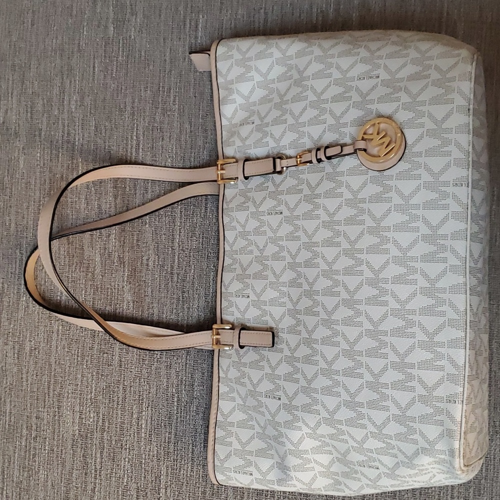 Michael Kors Logo Coated Canvas Tote